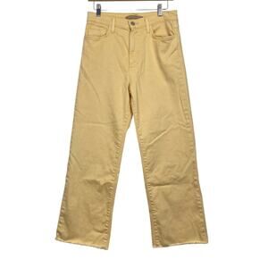 JOES JEANS The Blake Sunkissed Butter Yellow High Rise Wide Leg Raw Crop Sz 29